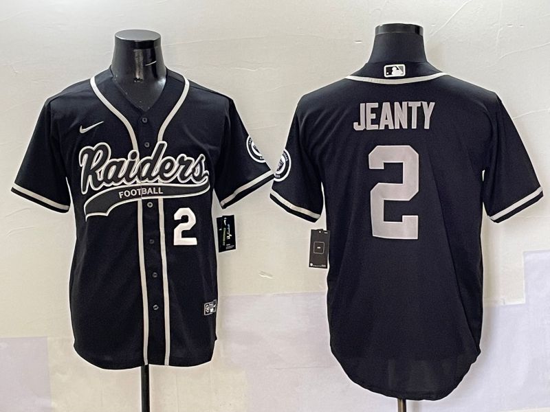 Men 2025 Oakland Raiders 2 Jeanty Black Joint Name Nike Limited NFL Jersey style 4